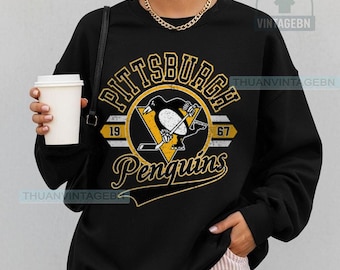 ヴィンテージ ピッツバーグ ペンギンズ NHL 刺繍ロゴ 1/4ジップ