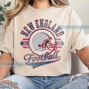 Vintage New England Football shirt, New England Football Fan Tee, Retro Football Season Tee 2025, American Football Graphic Top