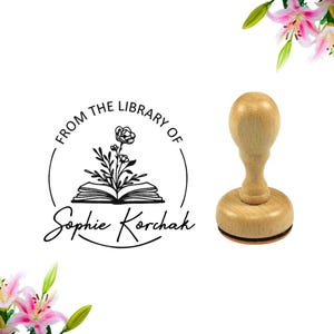 BOEKZEGEL | Gepersonaliseerde bibliotheekstempel | Reliëfstempel | Uit de Postzegelbibliotheek | Boekenliefhebber | Aangepaste stempel | Boekenstempel