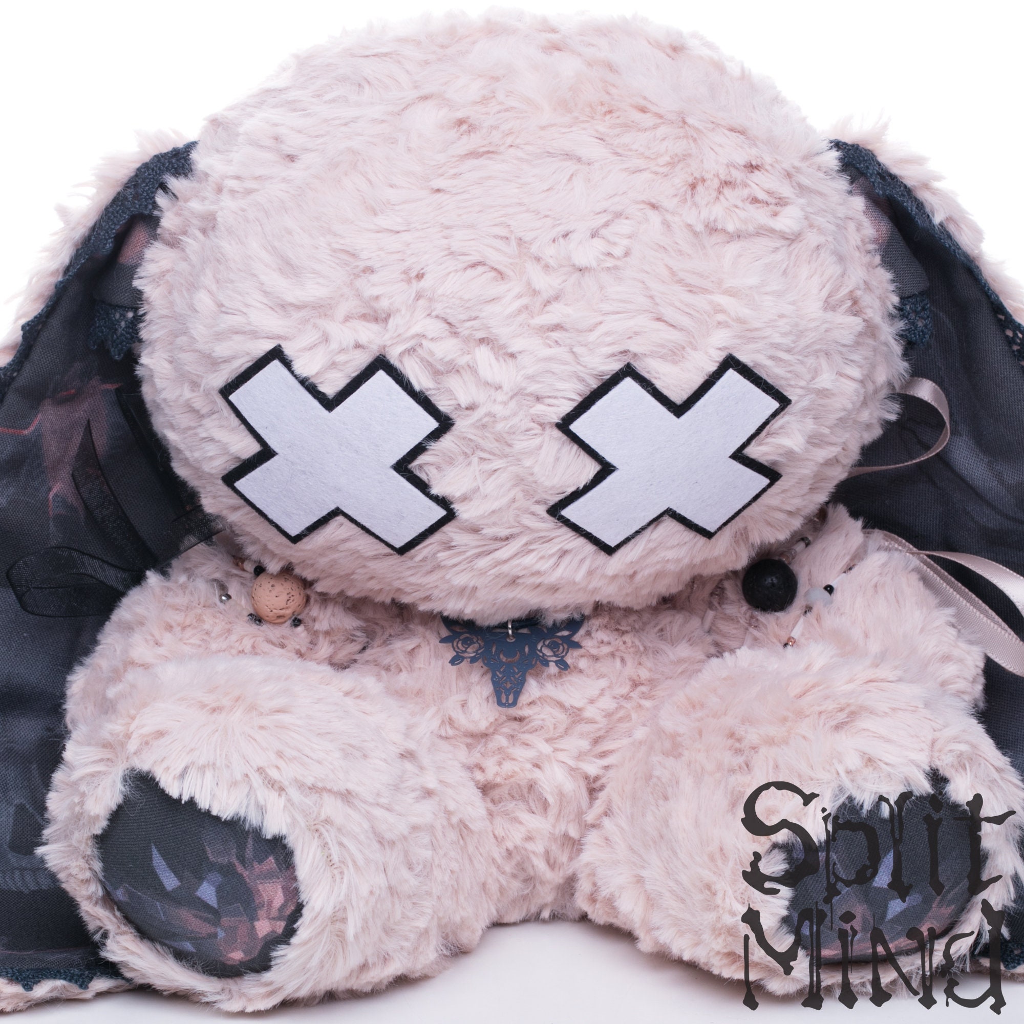 goth bunny split mind plush