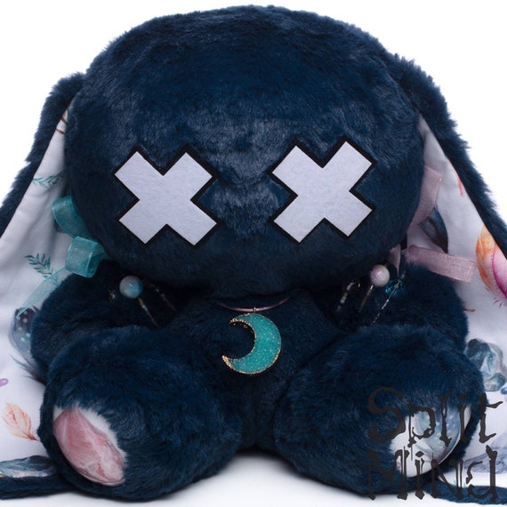 goth bunny split mind plush