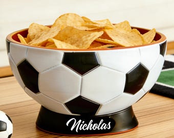 Personalized Soccer Snack Bowl,3D Printed Soccer Treat Bowl,Family Night In Bowl,Movie Snacks Bowl,Gift for Football Fans Lovers Players
