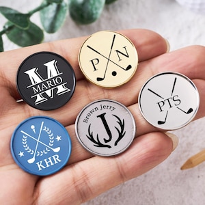 Personalisierter Golfball Marker mit magnetischem Hutclip,Golfball Marker,Hutball Marker,Personalisiertes Golfgeschenk für ihn,Geburtstagsgeschenk
