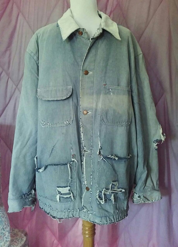 Vintage 50s Blue Bell Chore Coat naturally ripped torn worn | Etsy