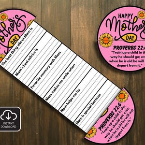 Pliage surprise joyeuse fête des mères, travaux manuels pour la fête des mères, travaux manuels d'école du dimanche, activité d'enfant à l'église, travaux manuels bibliques pour la fête des mères, fête des mères