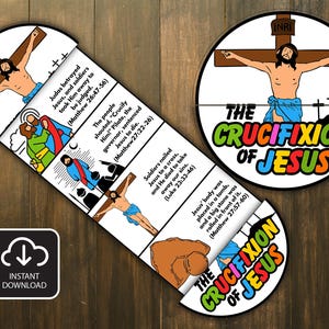 The Easter Story Folding Surprise Bible Craft, Bible Lesson, Memory Game, Sunday School Craft, Church Activity Kids, Bible Craft, Mini Book