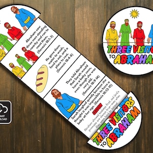 Manualidad bíblica sorpresa de Abraham, lección bíblica, juego de memoria, manualidad para la escuela dominical, actividad de la iglesia para niños, manualidad de Abraham, minilibro