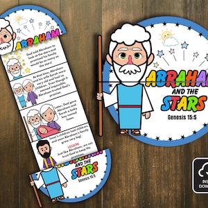 Abraham and the Stars Folding Surprise Bible craft, Promise to Abraham and Sarah, Father to Many Nations, Sunday School, Sunday Activities