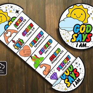 Identity in Christ Folding Surprise Bible Craft, Bible Lesson, Gospel Activity, Sunday School Craft, Church Activity Kids, Mini Book