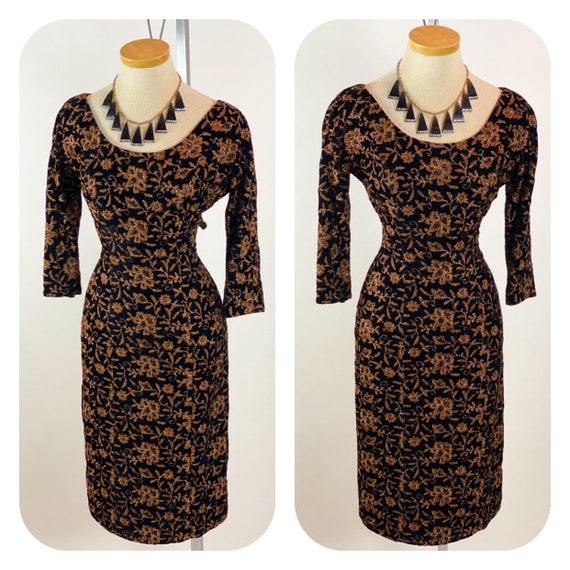 Vintage 1950's Alix of Miami metallic embroidered