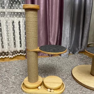 Modern cat scratching post, custom cat scratcher, scratching cat tower, cat furniture, cat scratching post, gifts for cats, cat lover gift