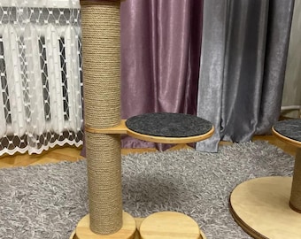 Modern cat scratching post, custom cat scratcher, scratching cat tower, cat furniture, cat scratching post, gifts for cats, cat lover gift