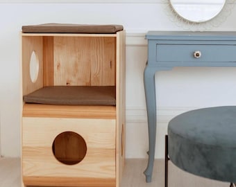 Modern indoor pet furniture, small dog house, luxury pet furniture, cat bed furniture, modern dog kennel, pet owner gift, cat lover gift