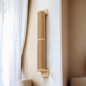 Stylish wall mounted cat scratcher, modern cat furniture, wall cat tower, cat tree furniture, cat scratching post, new kitten gift