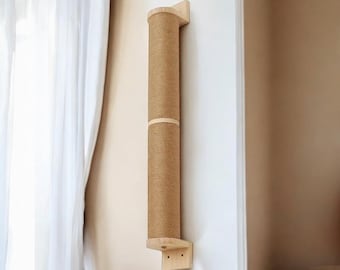 Stylish wall mounted cat scratcher, modern cat furniture, wall cat tower, cat tree furniture, cat scratching post, new kitten gift