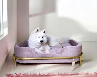 WLO® White & Ivory  Gabled Modern Dog Crate, Premium Wooden Dog Crate with Free Customization, Gift Cushion Covers