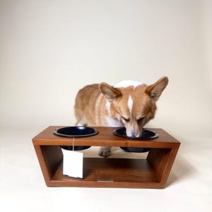 Minimalist wooden dog stand, ash wood bowl holder, wooden pet feeder, stylish pet accessories, elevated dog bowl, dog lovers gift, dog gifts