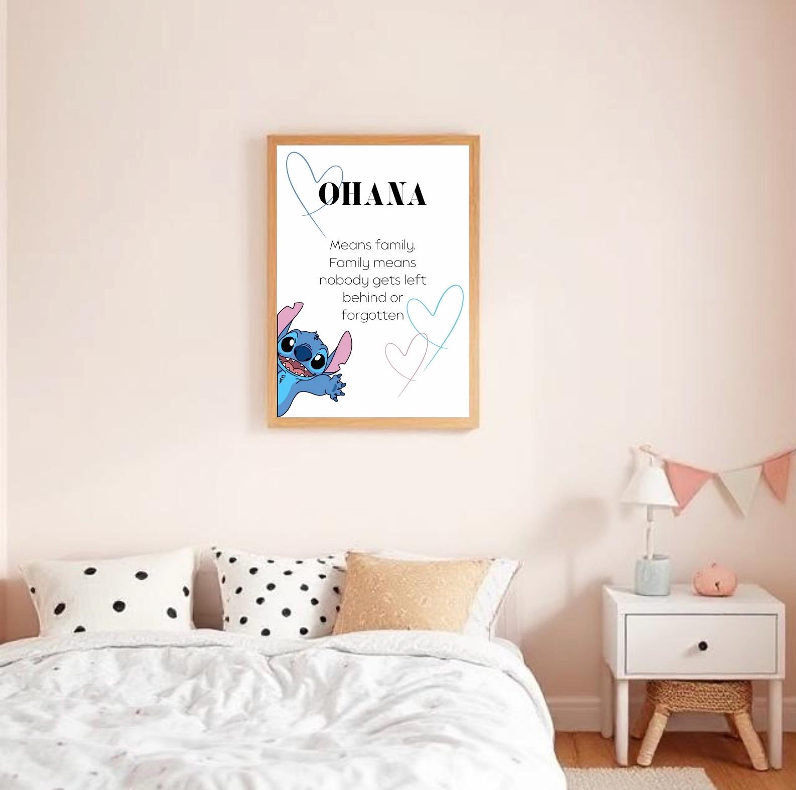 Ohana Means Family Printable Wall Art – Lilo & Stitch Quote