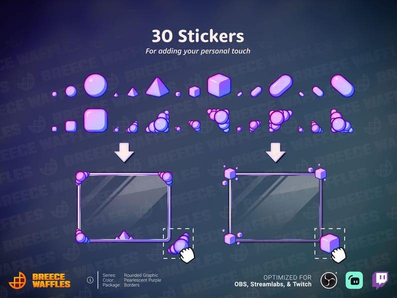 Borders Pack - Stream Package for TWITCH - Rounded Graphic - Animated ...