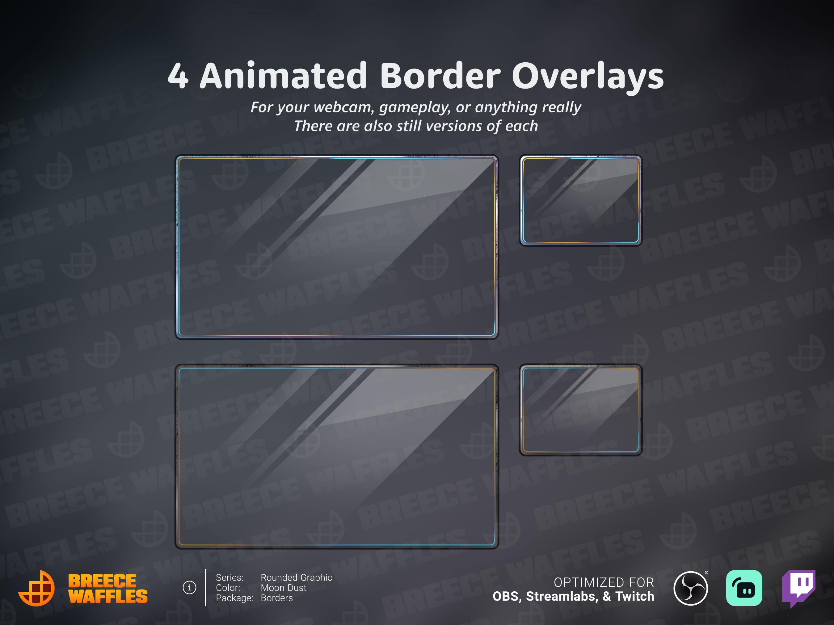 Borders Pack - Stream Package for TWITCH - Rounded Graphic - Animated ...