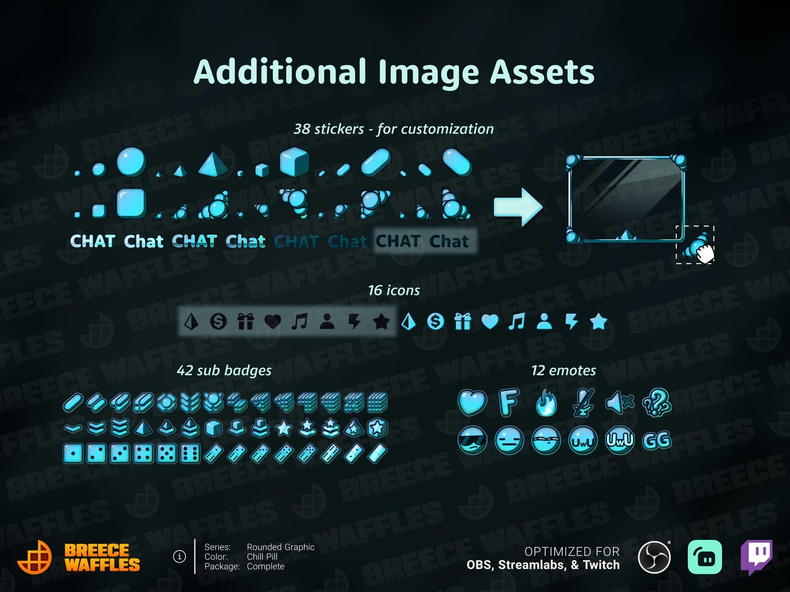 Complete Pack - Stream Package for TWITCH - Rounded Graphic - Screens ...