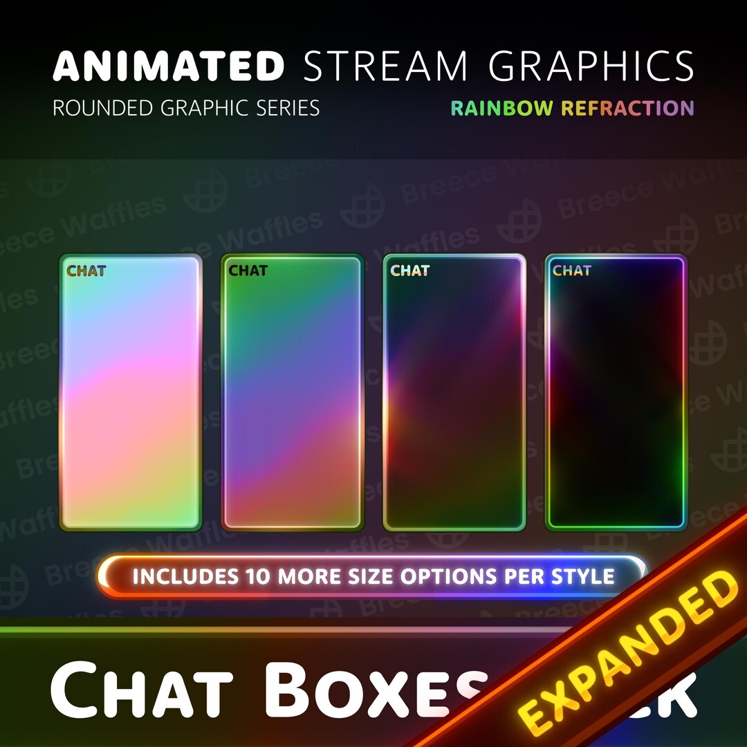 Animated Chat Boxes Expanded Pack – Rounded Graphic, Rainbow Refraction ...