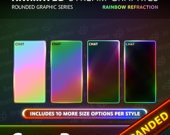 Animated Chat Boxes Expanded Pack – Rounded Graphic, Rainbow Refraction Stream Graphics