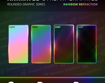 Animated Chat Boxes Pack – Rounded Graphic, Rainbow Refraction Stream Graphics