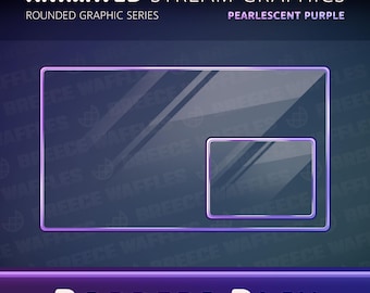 Borders Pack - Stream Package for TWITCH - Rounded Graphic - Animated Borders - Pearlescent Purple