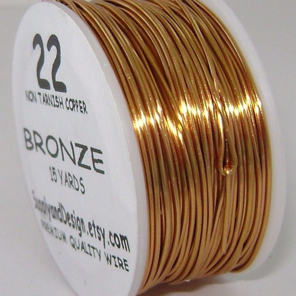 22 Gauge Bronze Non Tarnish Permanently Colored Enameled Wire, 45 Feet