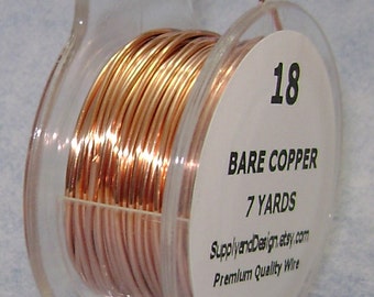 18 Gauge BARE Copper Wire, 21 Feet