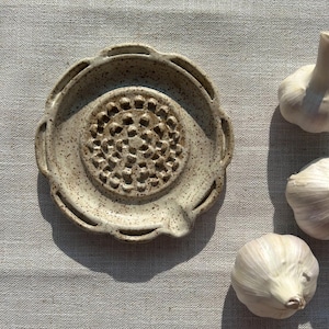 Ceramic Garlic Grater in Sea Salt