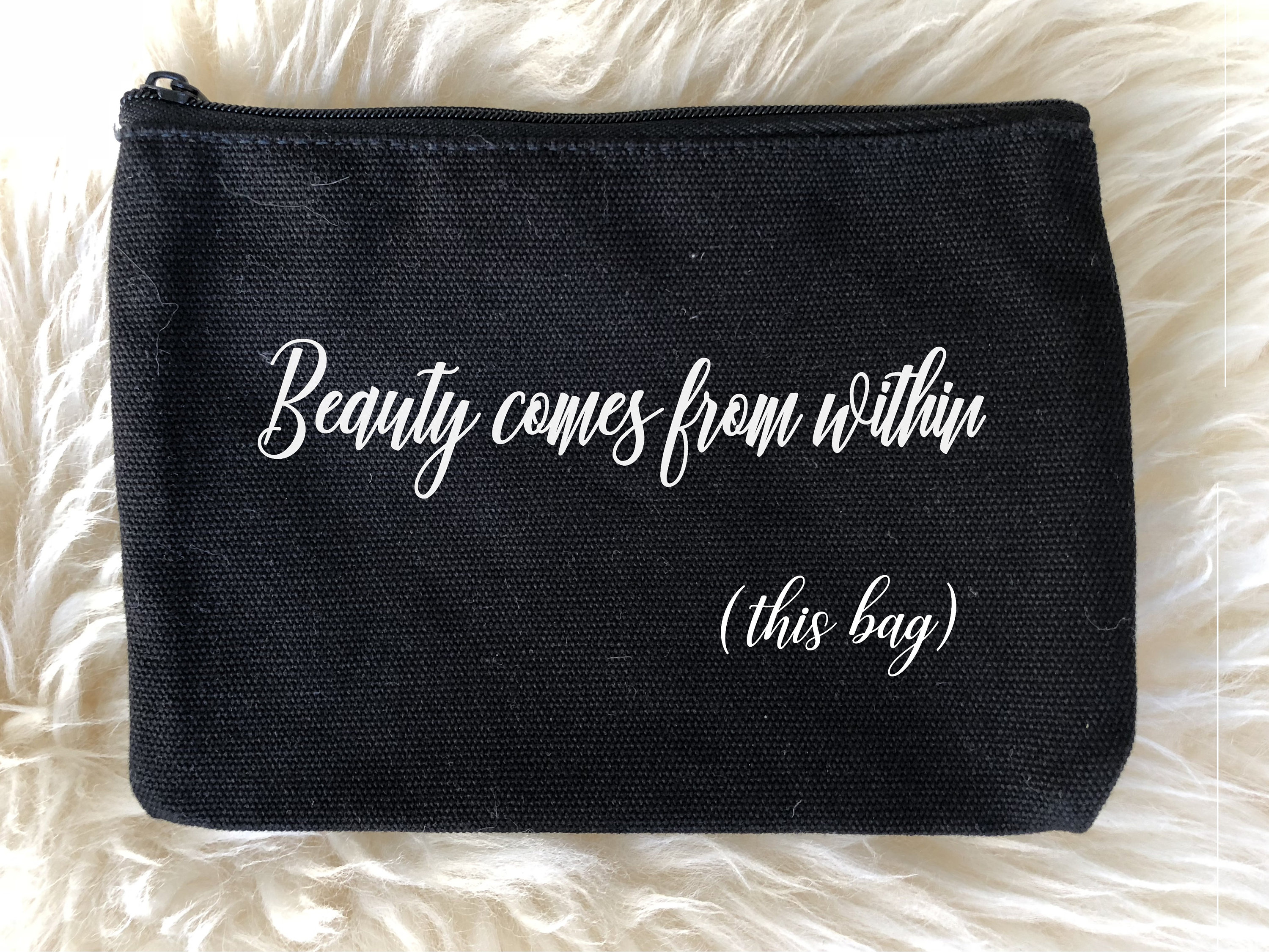 Beauty Comes From Within Funny Makeup Bag Cosmetic Bag - Etsy Ireland Beauty Comes From Within Funny Makeup Bag Cosmetic Bag - Etsy Ireland