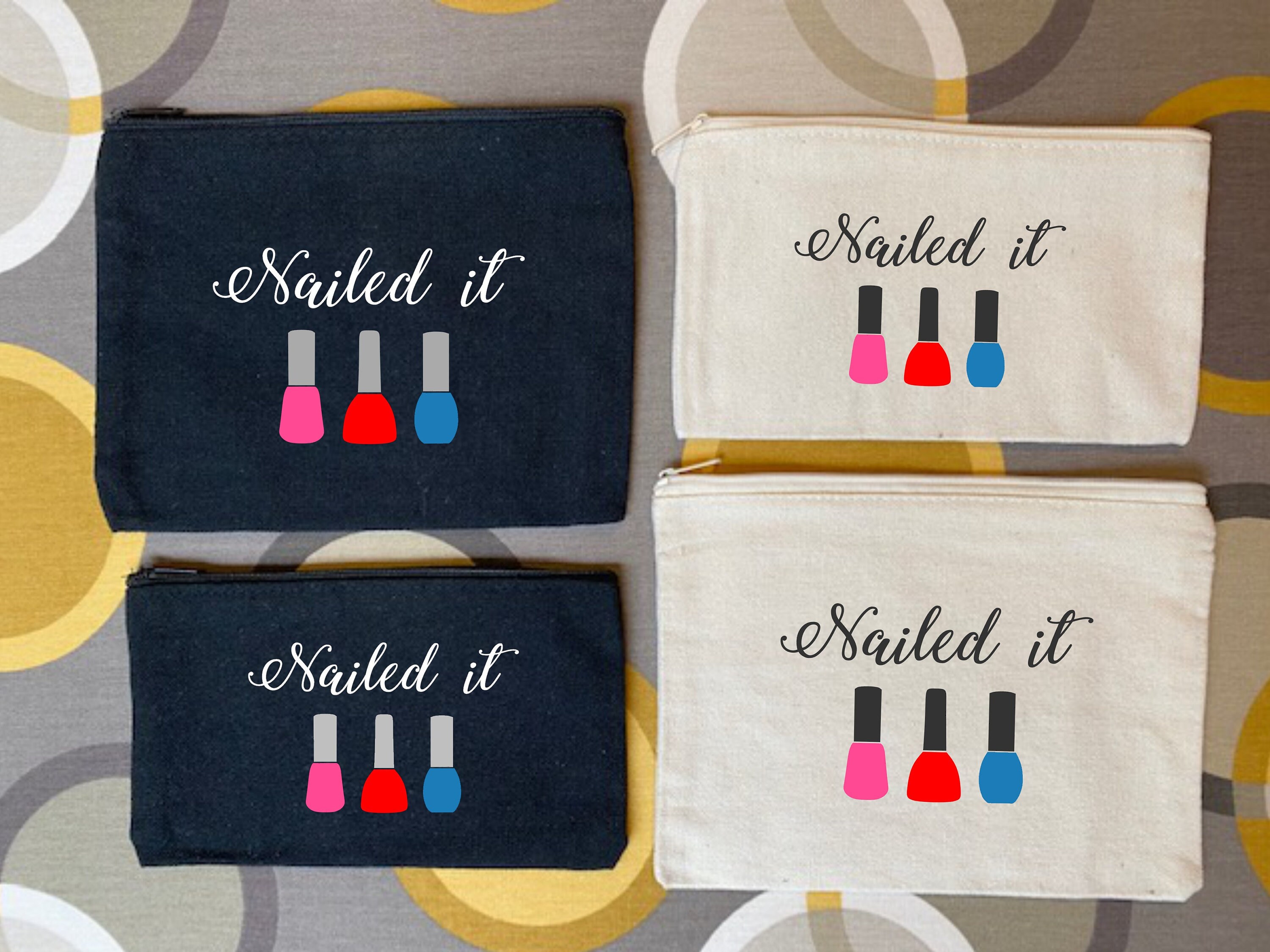 Nailed It Manicure Bag Beauty Bag Manicure Pouch Nail Etsy