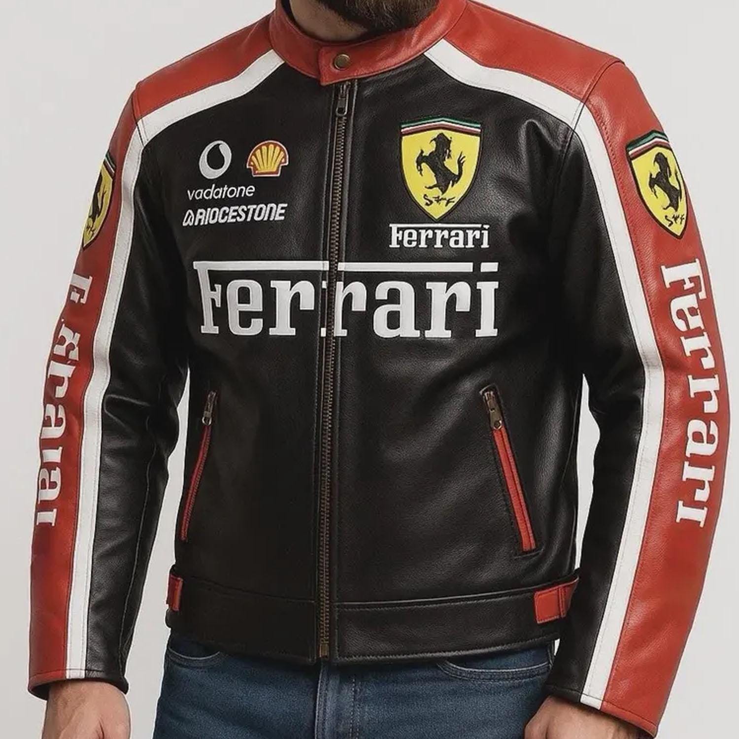Ferrari 本革レザージャケット Ferrari jacket leather - Etsy 日本