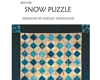 Schnee Puzzle Maschine genähte Kathedrale Fenster Variation digitales Muster