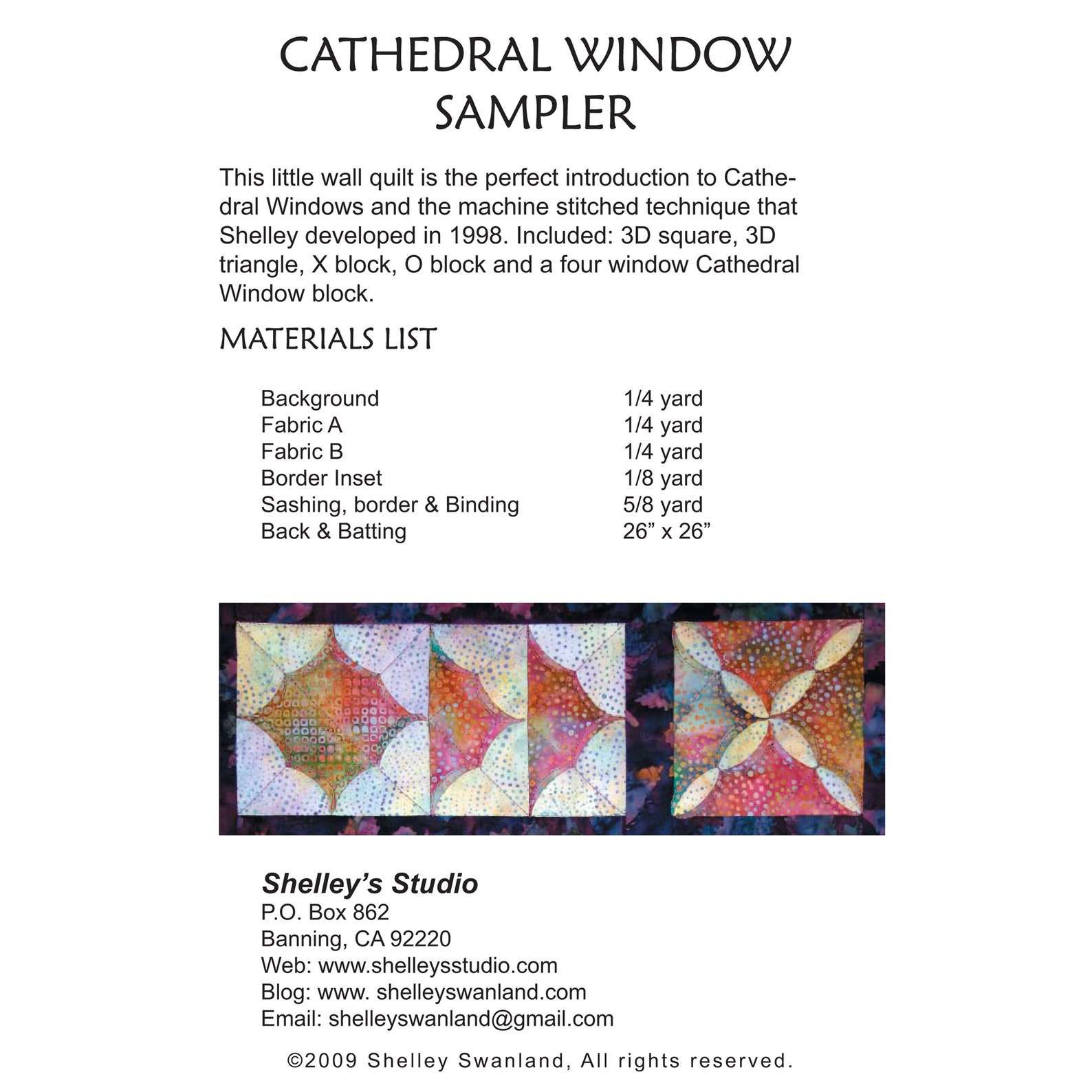 Window Sampler Samples Cathedral Window Sampler Digital Pattern Machine Stitched Quilt - Etsy