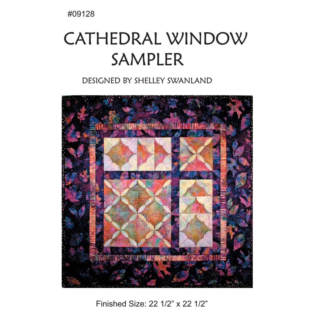 Window Sampler Samples Cathedral Window Sampler Digital Pattern Machine Stitched Quilt - Etsy