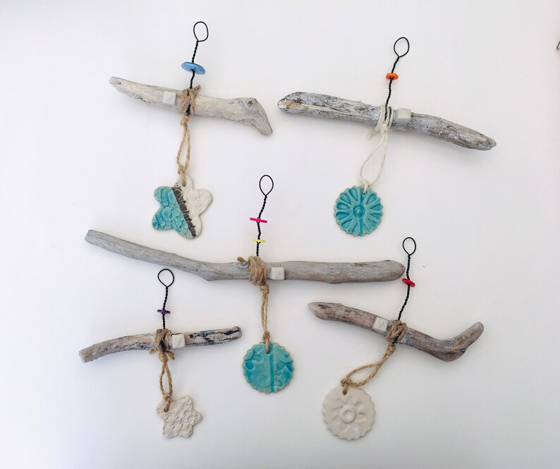 DRIFTWOOD WALL HANGER Clay Charm Driftwood Hanger Gift Etsy UK
