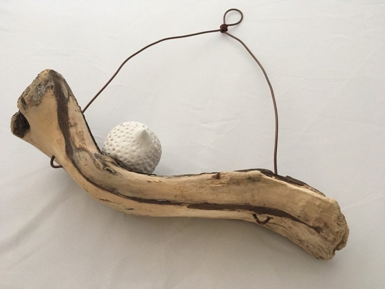 wire sculpture wire home decor hand made sculpture driftwood art Wire art Bird on a driftwood wire wall art