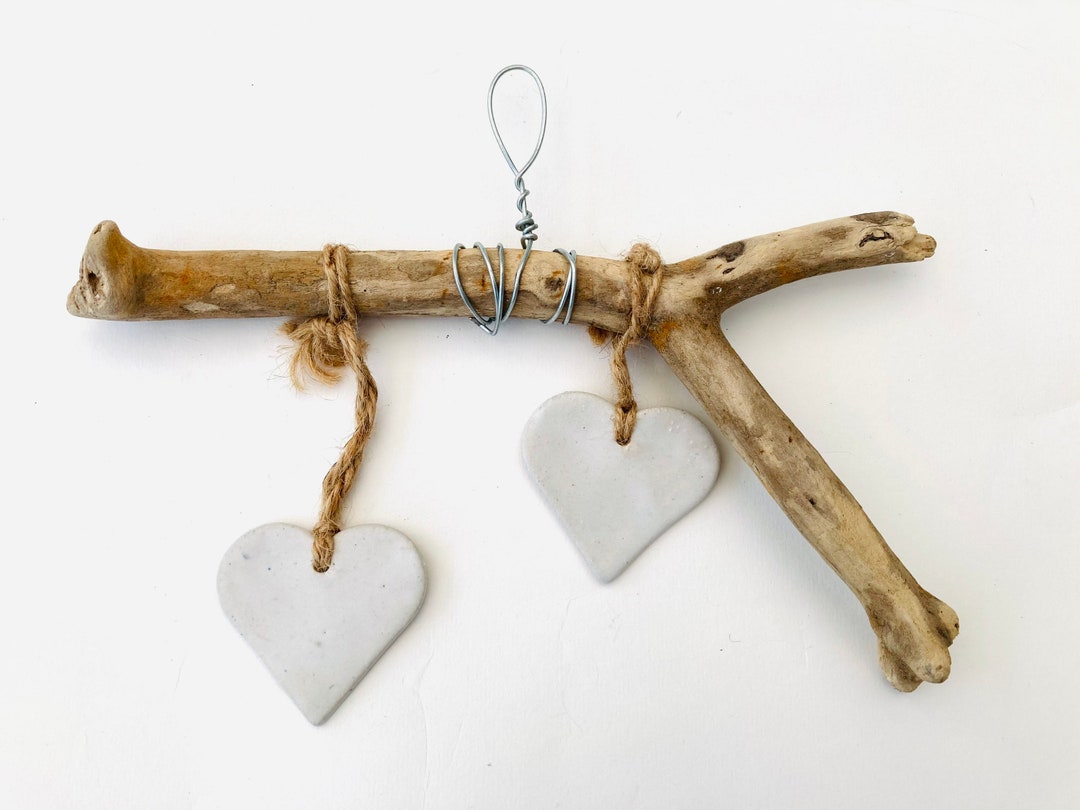 Driftwood Wall Hanger Driftwood Love Heart Hanger Home Etsy