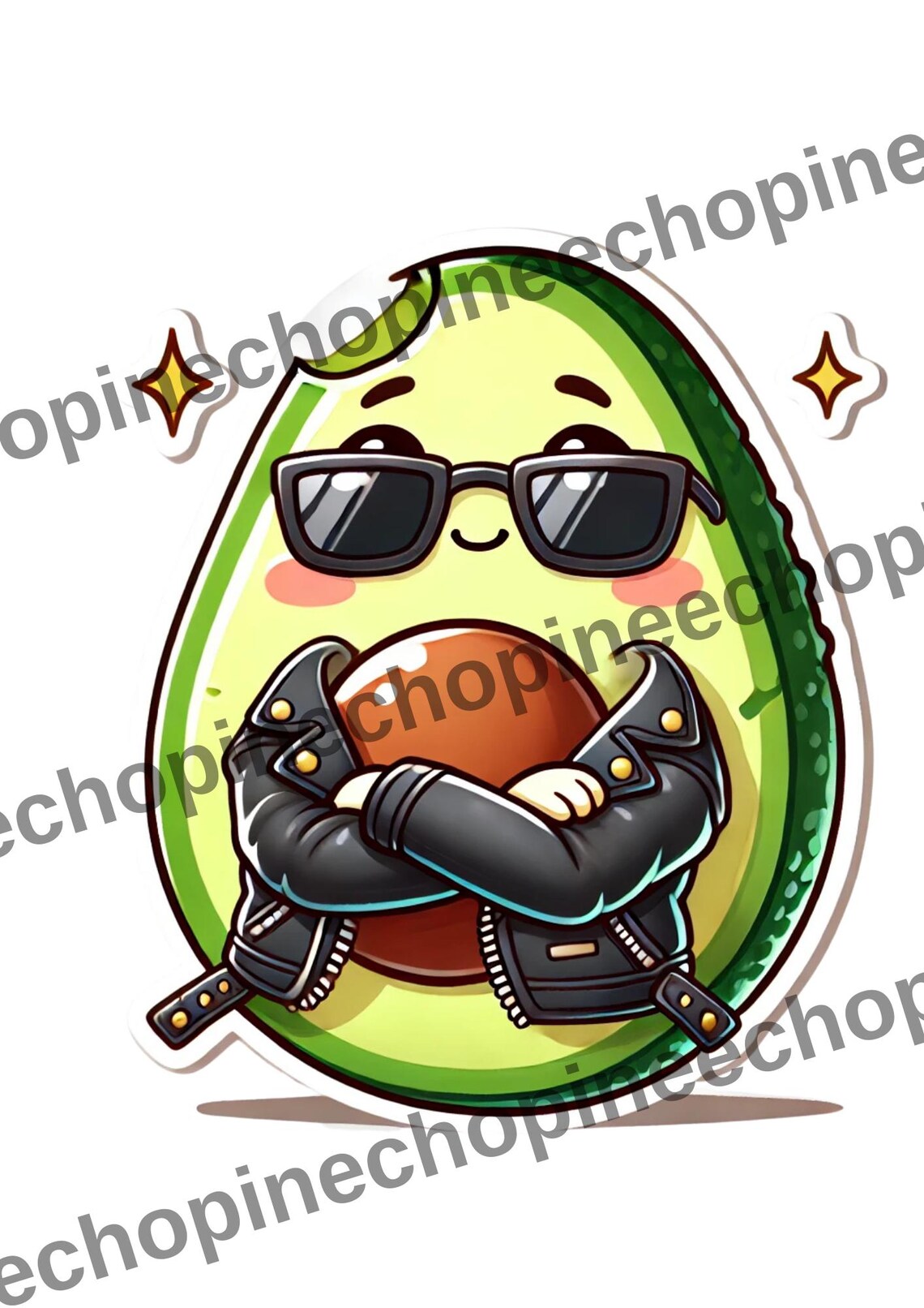 Avocado Pun Stickers Pack - 100 Assorted Funny Stickers With 5 Designs | Prizes, Giveaways, Rewards For Kids & Adults