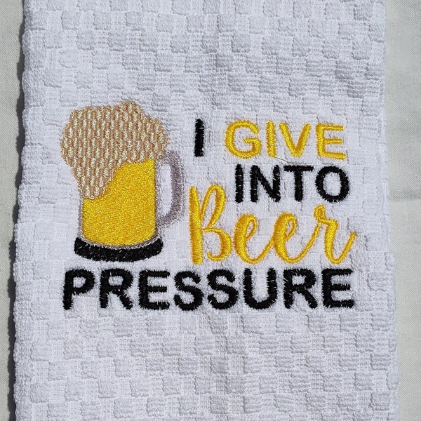 Gift for beer lovers,Kitchen Towels embroidery,Man cave décor,Housewarming gift formen,Hand Towels forkitchen,Beer themed gifts,TeaTowelGift