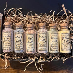 Witchcraft Salt Set • Black Salt • Apothecary • Altar Supplies • Baby Witch Supplies • Rituals • Witchcraft Supplies • Witchcraft Kit