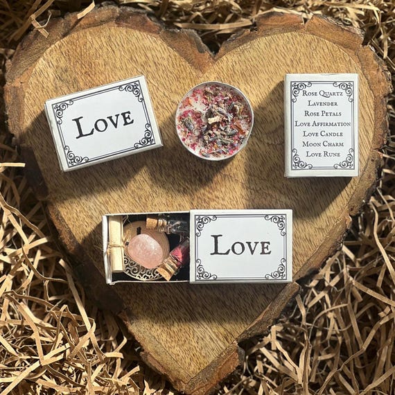 Matchbox Love Spell • Love Spell • Self Love Spell • Altar Box • WItchcraft Supplies • Witchcraft Spells • Spell Candle • Wicca • Pagan