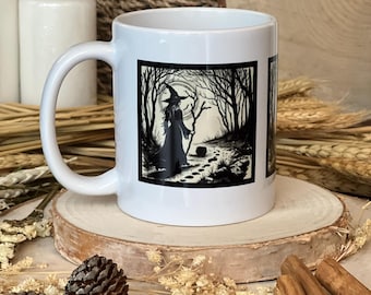 Witch Mug • Witchy Gift • Gothic • Occult • Wicca • Witchcraft • Gift for Pagan • Witchy Ceramic Mug •  Winter Solstice • Yule Gift