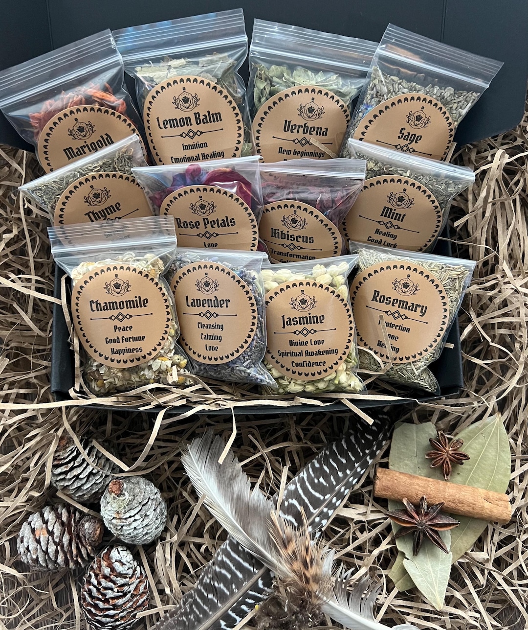 Witchcraft Herb Starter Kit • Wicca • Apothecary • Ritual Kit • Altar ...