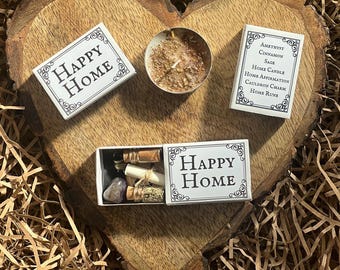 Streichholzschachtel Glückliches Zuhause • Hexerei • Altar Box • Positivität Zauber • Hexerei • Hexerei Zauber • Zauberkerze • Wicca •