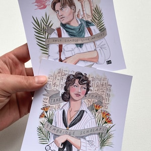 90's Screen Crush Postcard Set Illustrations featuring Clueless, Cinderella, The Mummy MUMMY COUPLE ONLY