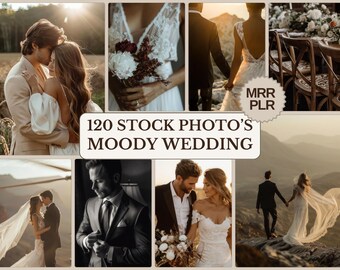 Moody Wedding Aesthetic Photos Stock Photos Resale Vendor Marketing Branding Commercial Mood Boards Wedding Inspo Engaged Couples MRR PLR